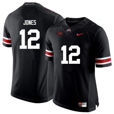 Men's Ohio State Buckeyes #12 Cardale Jones Black Nike NCAA College Football Jersey Lightweight EHJ4344PJ